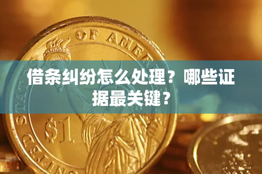 武汉借条纠纷怎么处理？哪些证据最关键？
