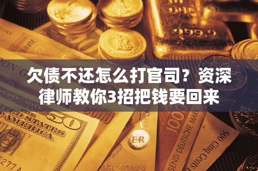 武汉欠债不还怎么打官司？资深律师教你3招把钱要回来