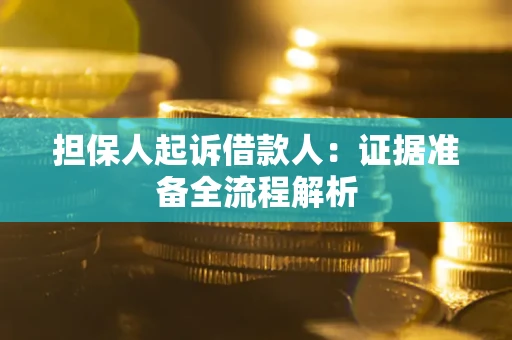 武汉担保人起诉借款人：证据准备全流程解析