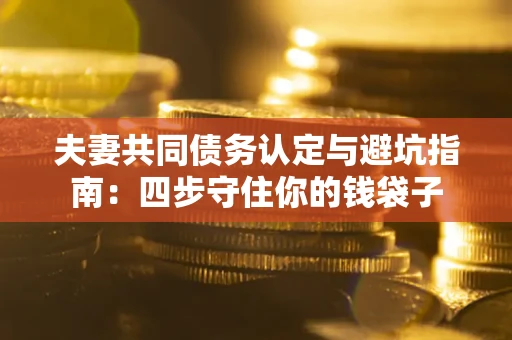 武汉夫妻共同债务认定与避坑指南：四步守住你的钱袋子